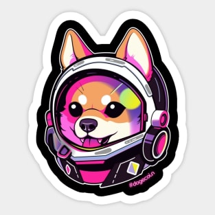 Wow! Much moon! Dogecoin inspired design Sticker